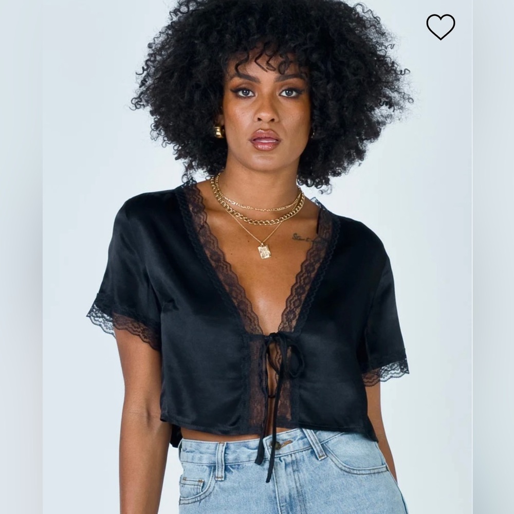 princess polly black top size 0